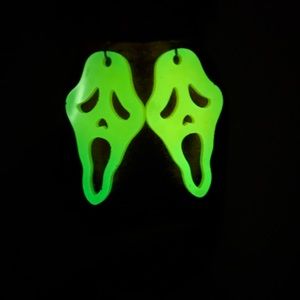 Halloween Earrings  Ghost Face Glow in the Dark